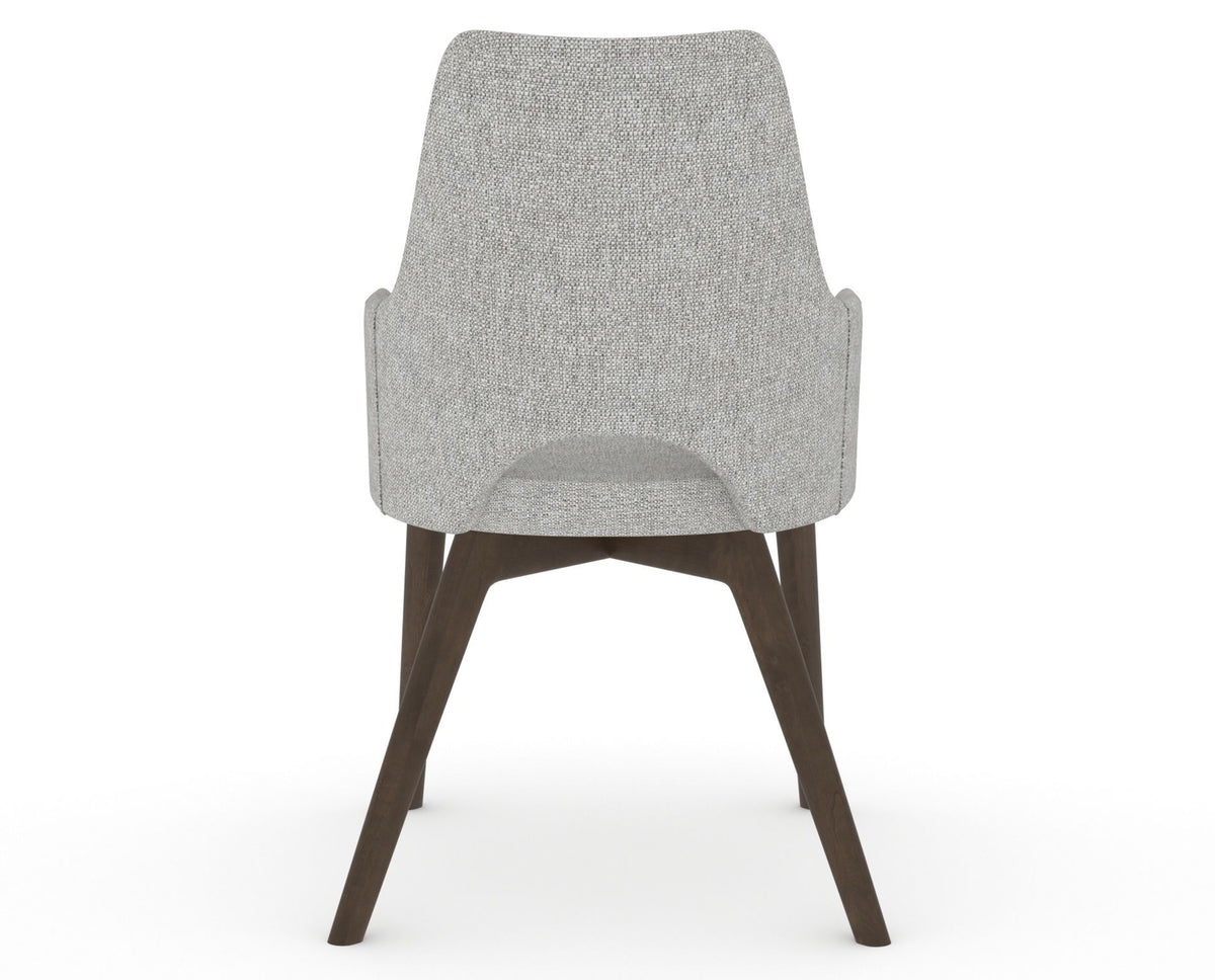 Canadel Downtown Norr Dining Chair in Hazelnut Washed, 7C Fabric, back view