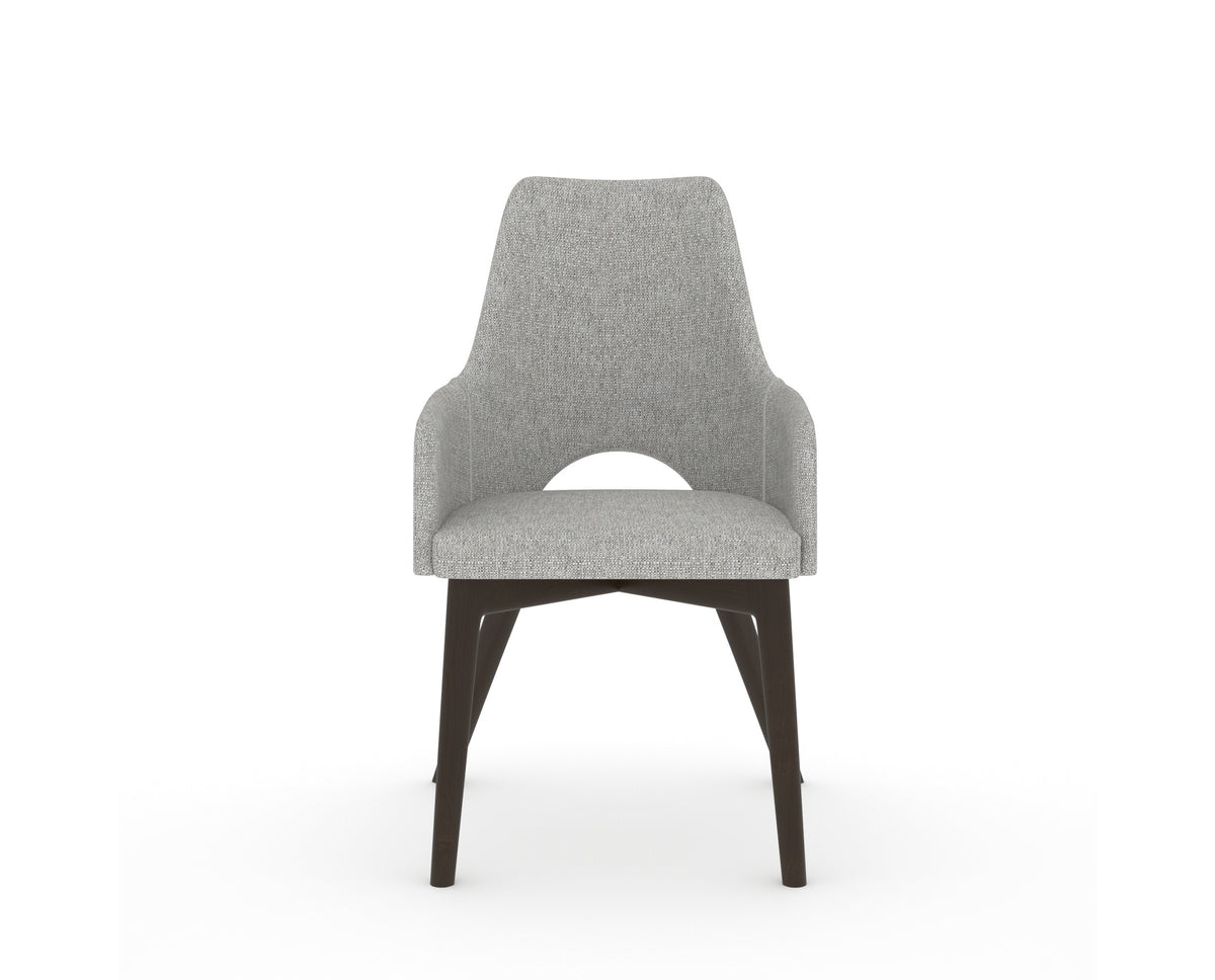 Canadel Downtown Norr Dining Chair in Davy's Grey, 7C Fabric, front view