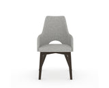 Canadel Downtown Norr Dining Chair in Davy's Grey, 7C Fabric, front view