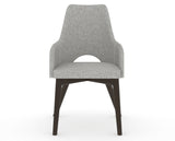 Canadel Downtown Norr Dining Chair in Davy's Grey, 7C Fabric, front view
