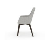 Canadel Downtown Norr Dining Chair in Davy's Grey, 7C Fabric, side view