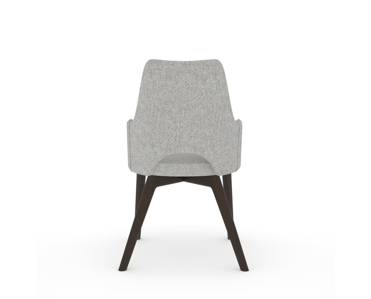 Canadel Downtown Norr Dining Chair in Davy's Grey, 7C Fabric, back view