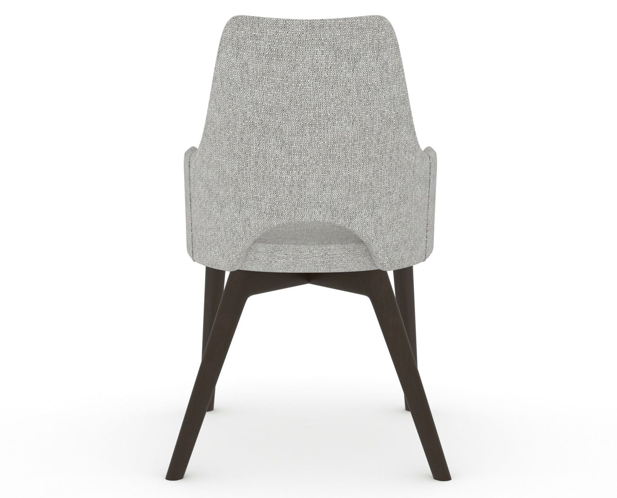 Canadel Downtown Norr Dining Chair in Davy's Grey, 7C Fabric, back view