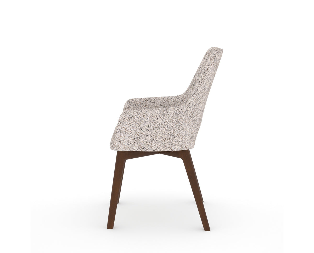 Canadel Downtown Norr Dining Chair in Cognac Washed, FP Crypton®, side view