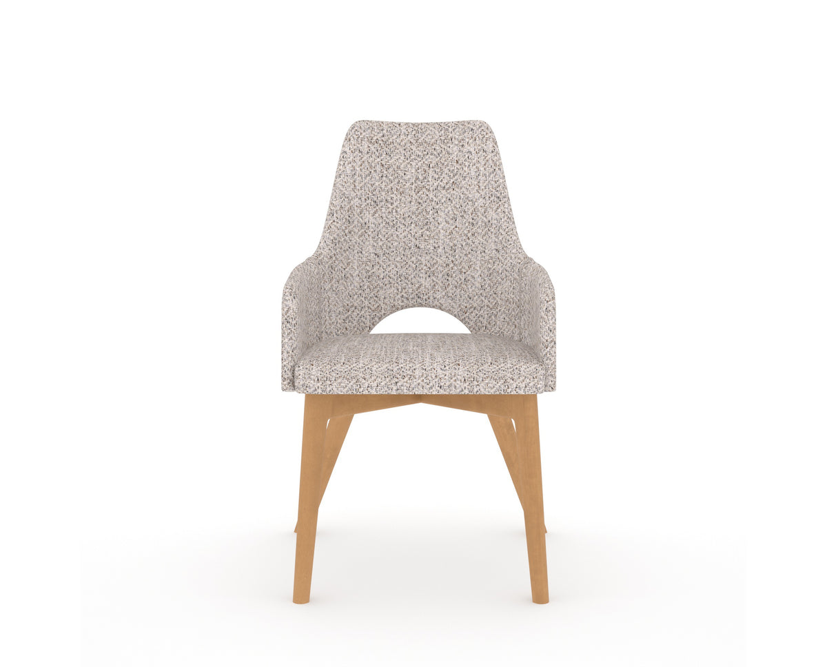 Canadel Downtown Norr Dining Chair in Caramel Washed, FP Crypton®, front view