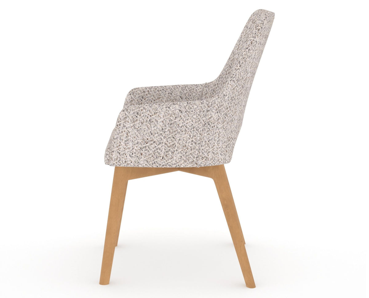 Canadel Downtown Norr Dining Chair in Caramel Washed, FP Crypton®, side view