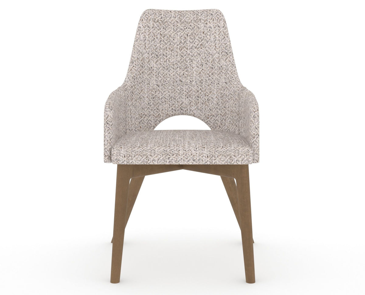 Canadel Downtown Norr Dining Chair in Pecan Washed, FP Crypton®, front view