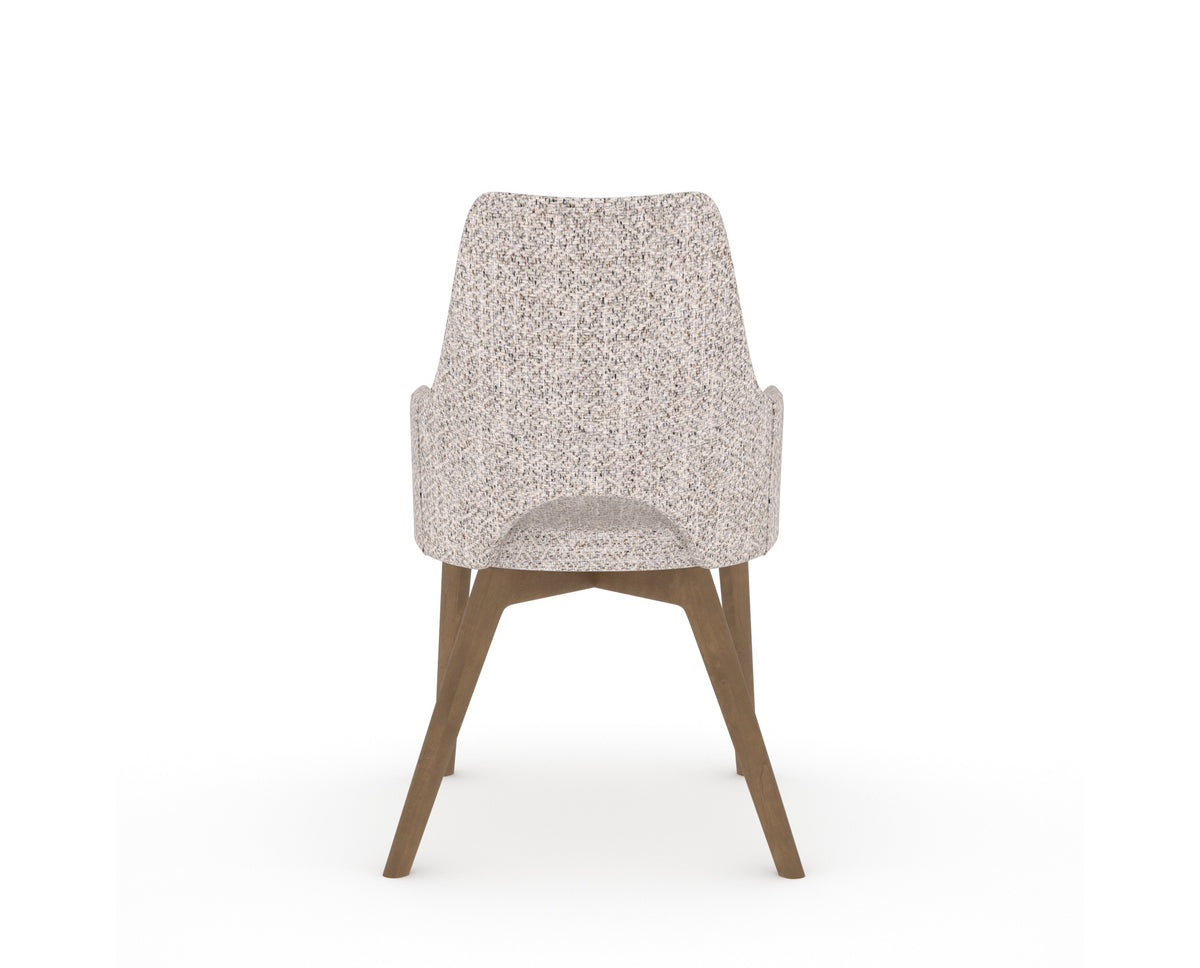 Canadel Downtown Norr Dining Chair in Pecan Washed, FP Crypton®, back view