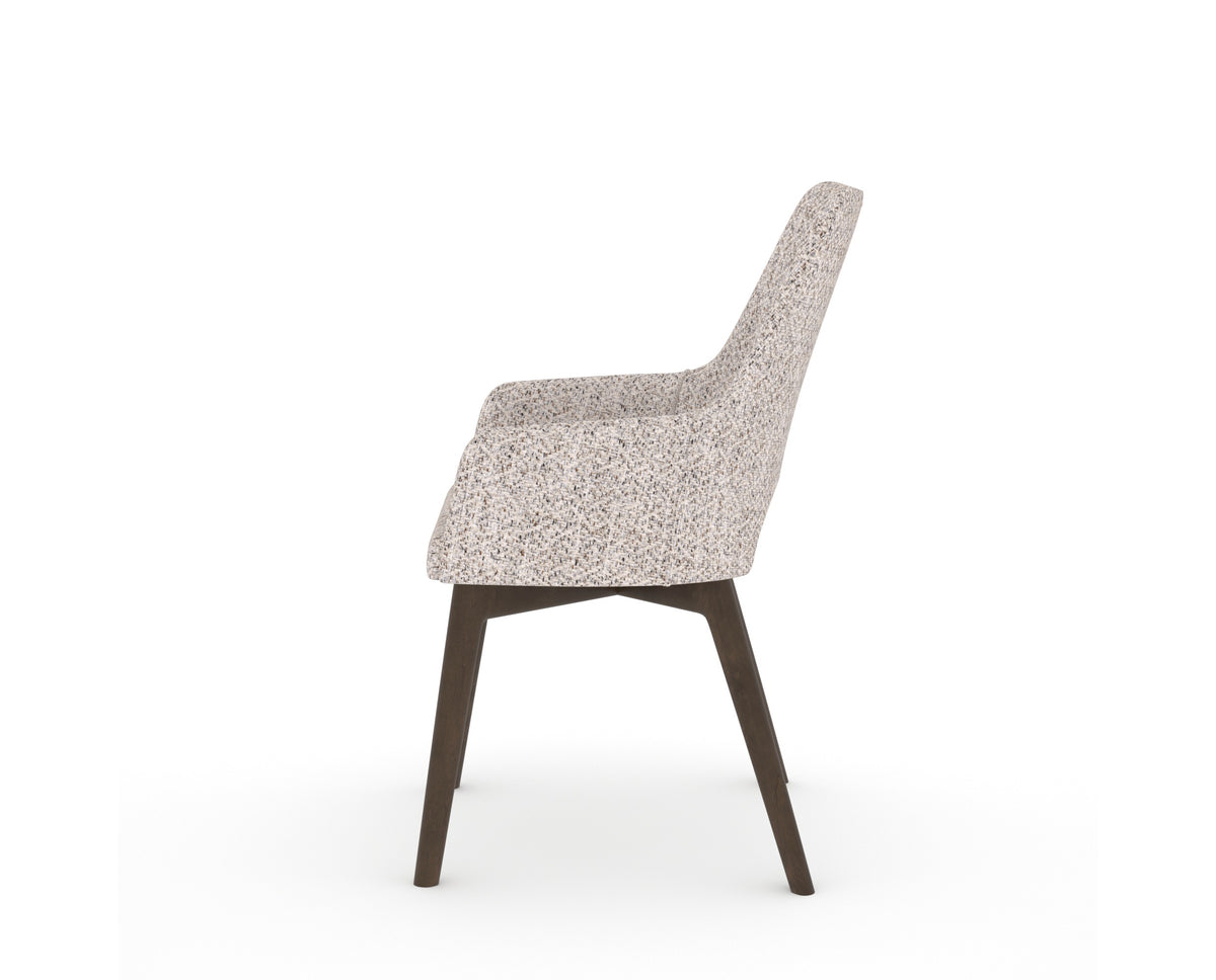 Canadel Downtown Norr Dining Chair in Hazelnut Washed, FP Crypton®, side view