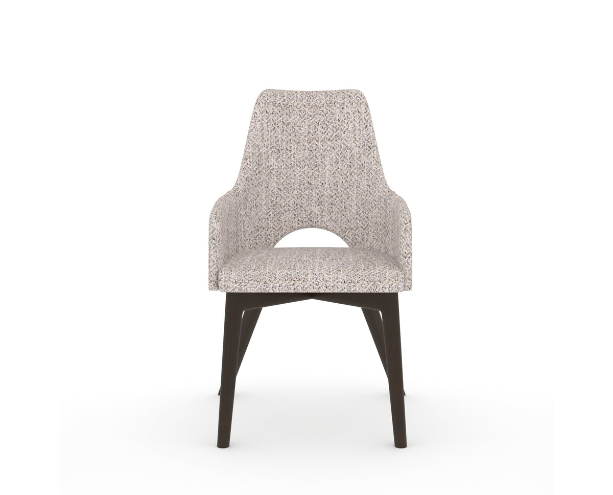 Canadel Downtown Norr Dining Chair in Davy's Grey, FP Crypton®, front view