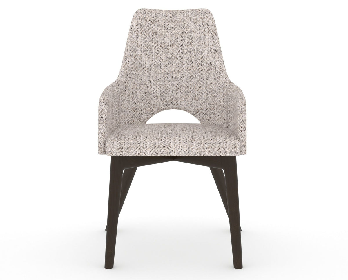 Canadel Downtown Norr Dining Chair in Davy's Grey, FP Crypton®, front view