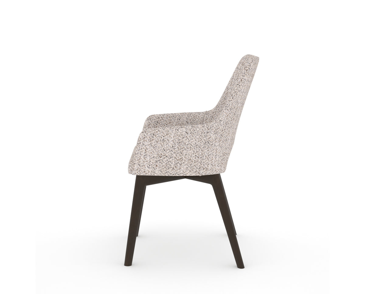 Canadel Downtown Norr Dining Chair in Davy's Grey, FP Crypton®, side view