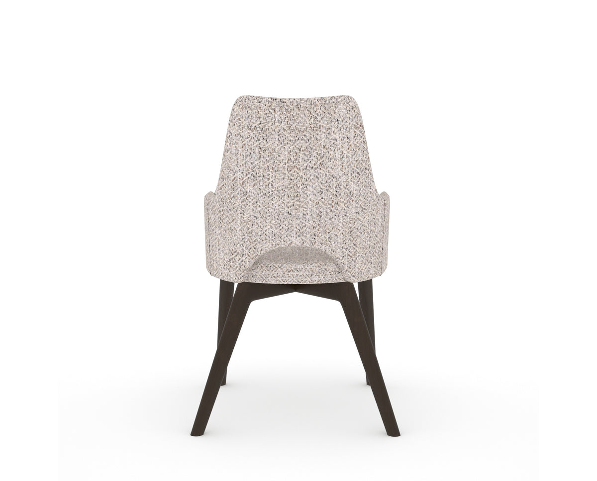 Canadel Downtown Norr Dining Chair in Davy's Grey, FP Crypton®, back view