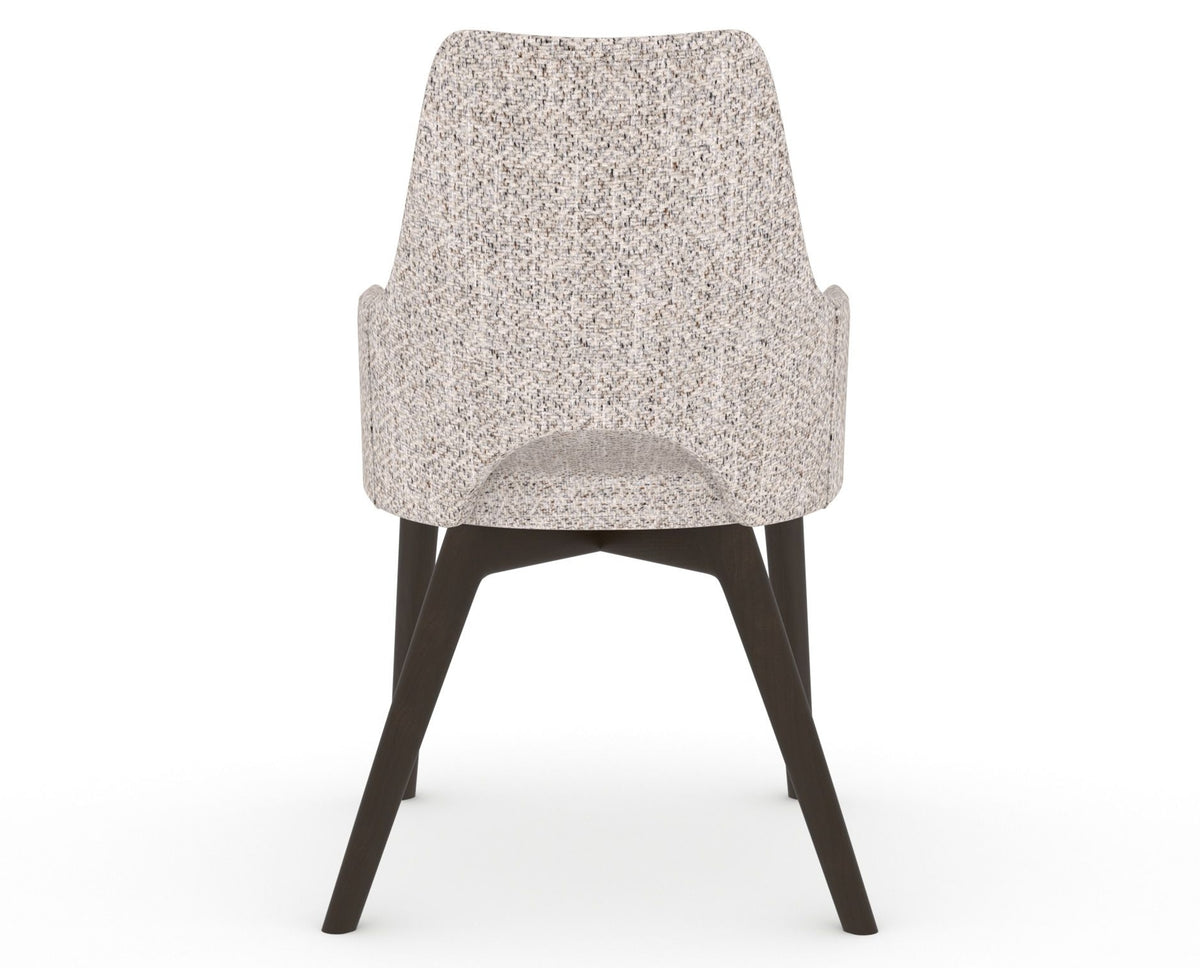 Canadel Downtown Norr Dining Chair in Davy's Grey, FP Crypton®, back view