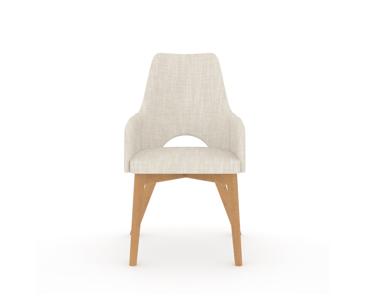 Canadel Downtown Norr Dining Chair in Caramel Washed, FT InsideOut®, front view