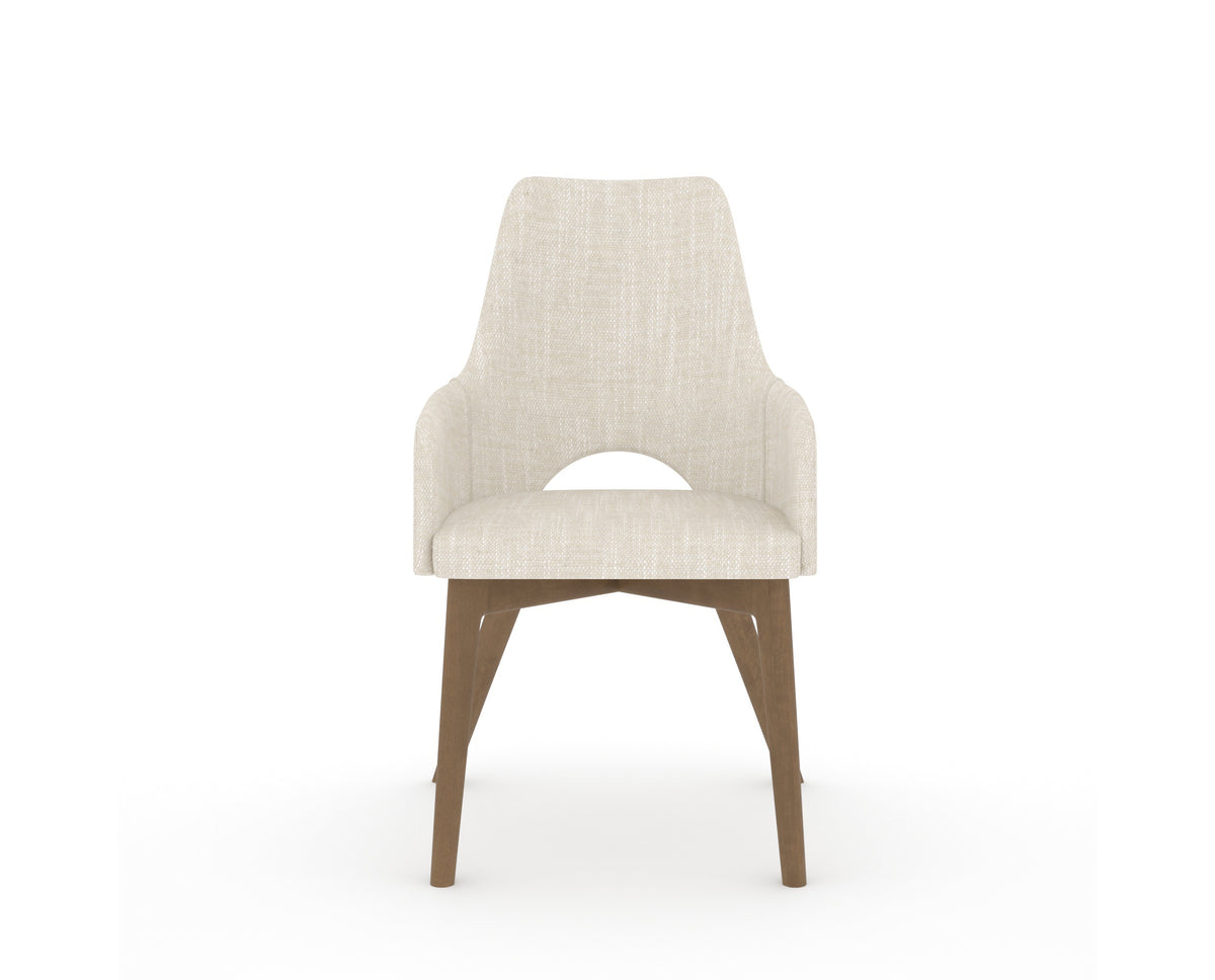 Canadel Downtown Norr Dining Chair in Pecan Washed, FT InsideOut®, front view