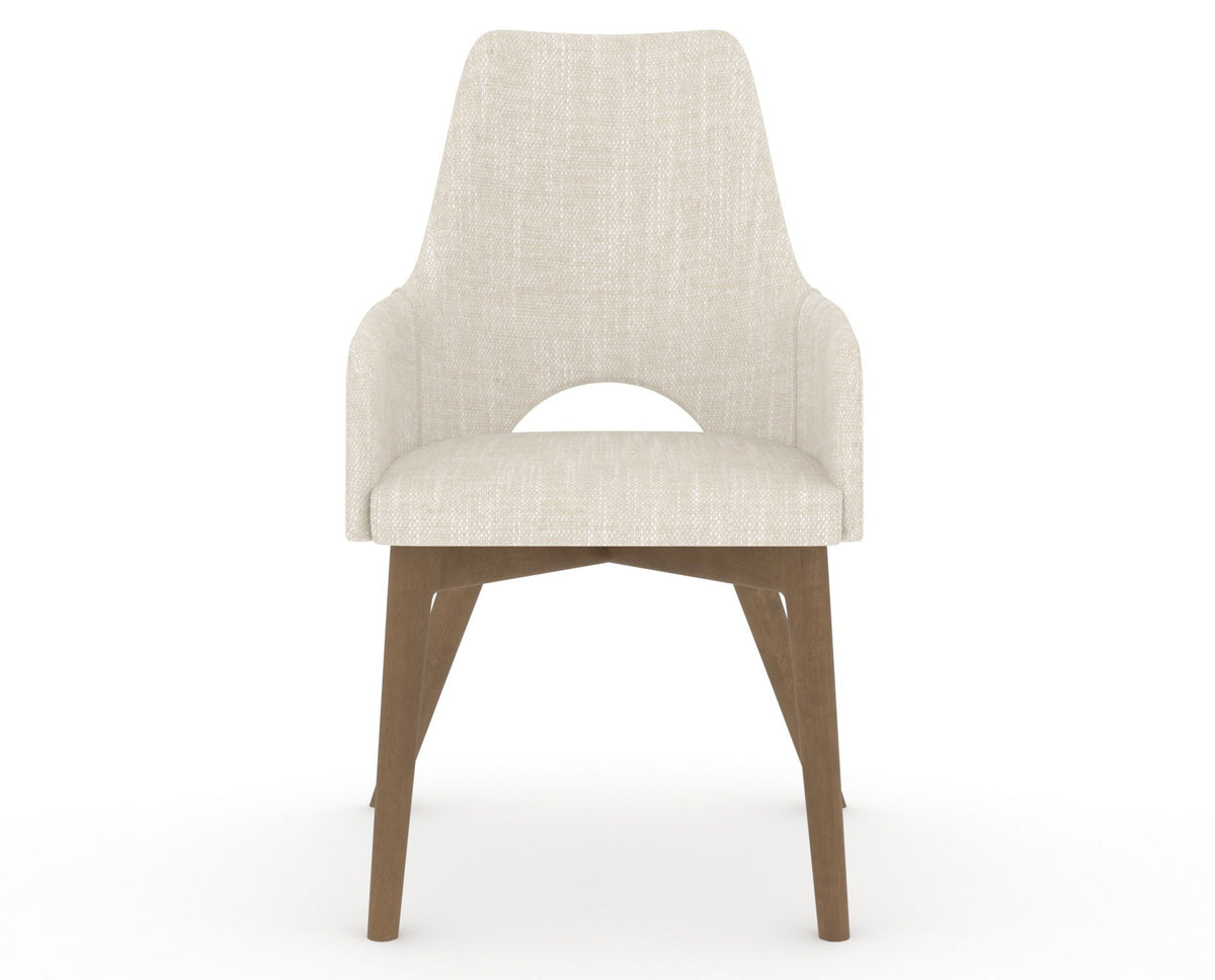 Canadel Downtown Norr Dining Chair in Pecan Washed, FT InsideOut®, front view
