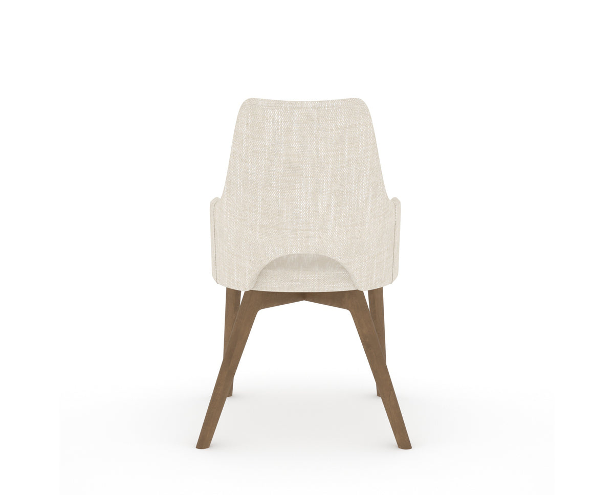 Canadel Downtown Norr Dining Chair in Pecan Washed, FT InsideOut®, back view
