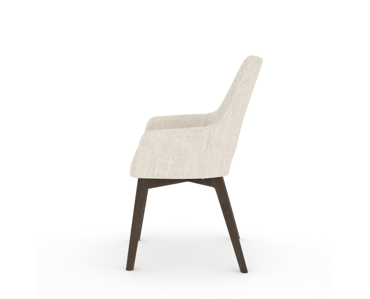 Canadel Downtown Norr Dining Chair in Hazelnut Washed, FT InsideOut®, side view