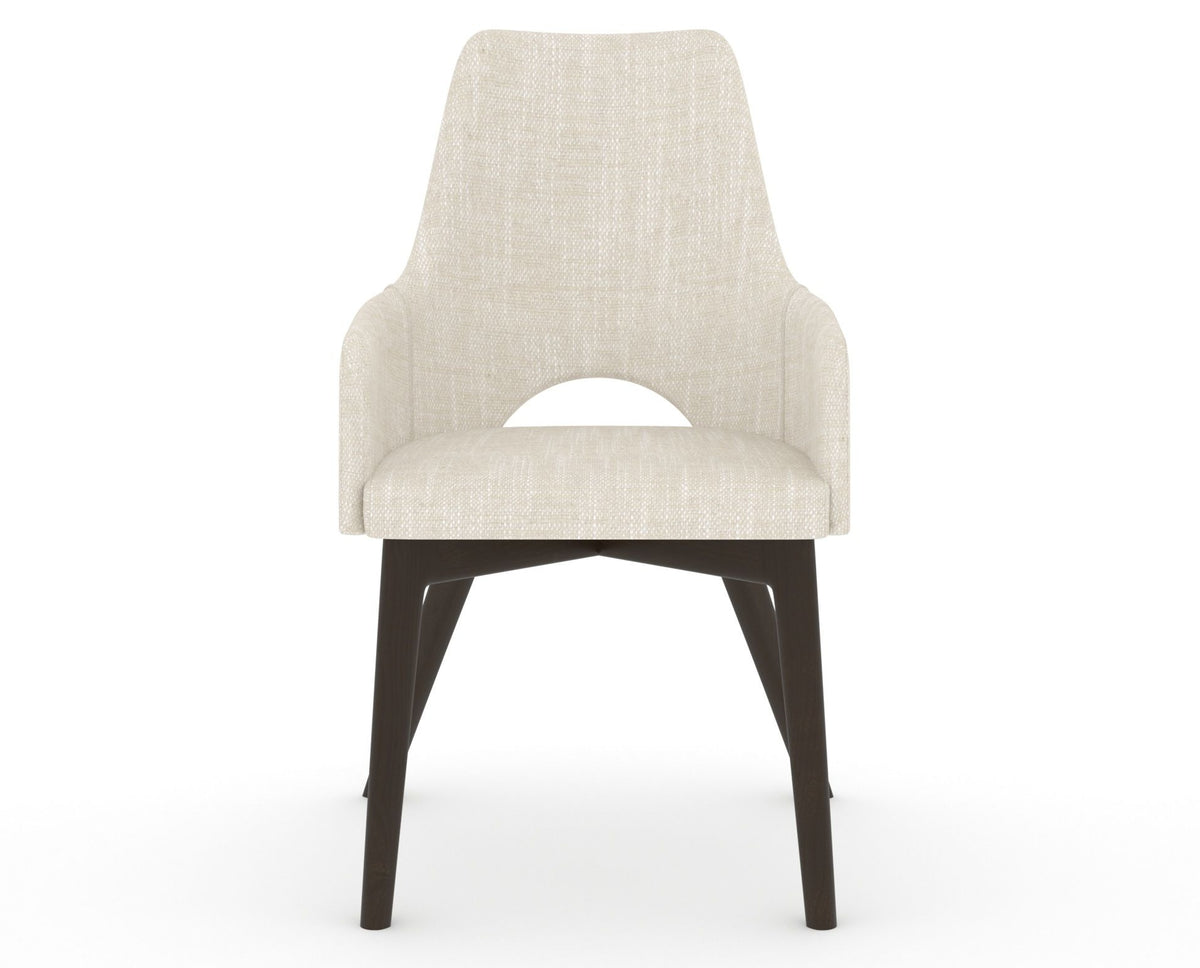 Canadel Downtown Norr Dining Chair in Davy's Grey, FT InsideOut®, front view