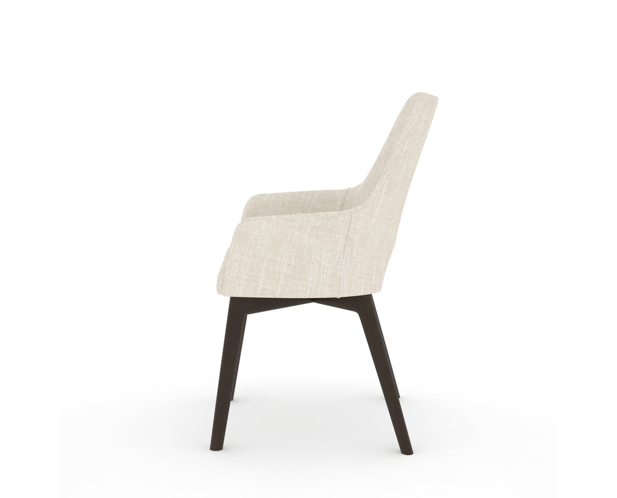 Canadel Downtown Norr Dining Chair in Davy's Grey, FT InsideOut®, side view