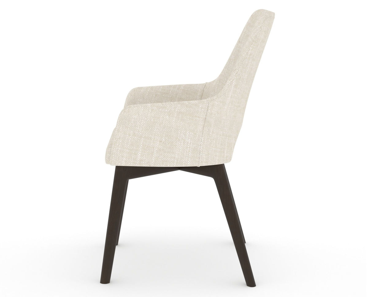 Canadel Downtown Norr Dining Chair in Davy's Grey, FT InsideOut®, side view