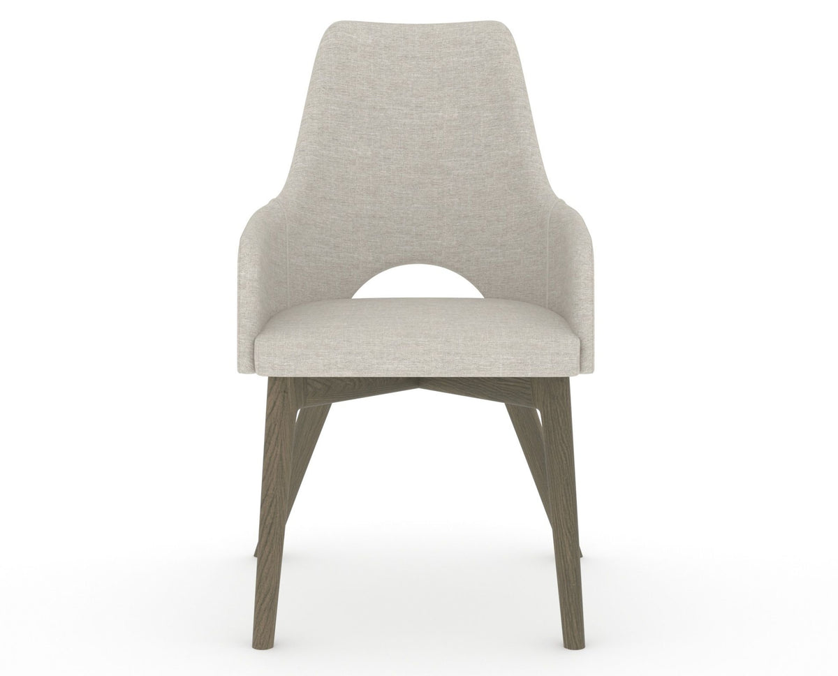 Canadel Downtown Norr Dining Chair in Shadow, TB Fabric, front view