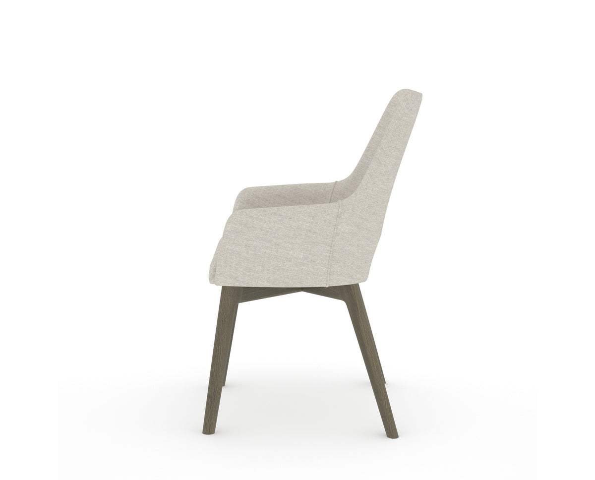 Canadel Downtown Norr Dining Chair in Shadow, TB Fabric, side view