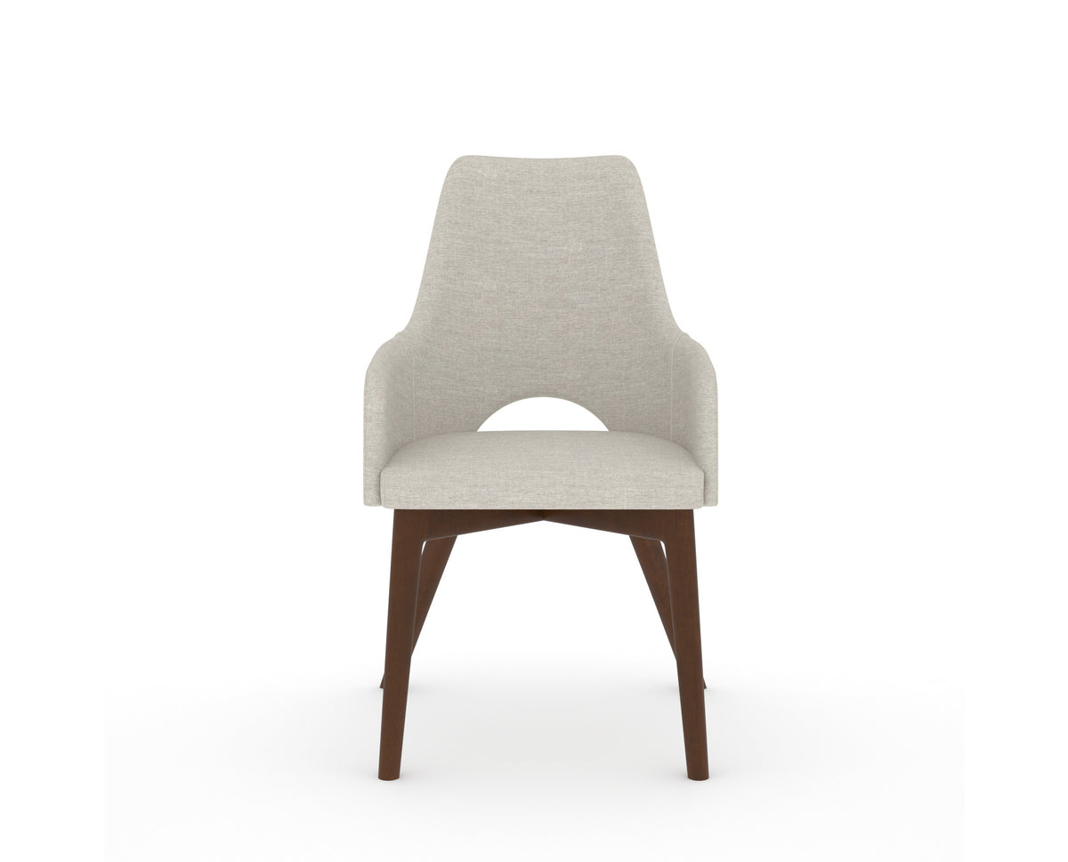 Canadel Downtown Norr Dining Chair in Cognac Washed, TB Fabric, front view