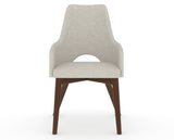 Canadel Downtown Norr Dining Chair in Cognac Washed, TB Fabric, front view