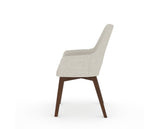 Canadel Downtown Norr Dining Chair in Cognac Washed, TB Fabric, side view