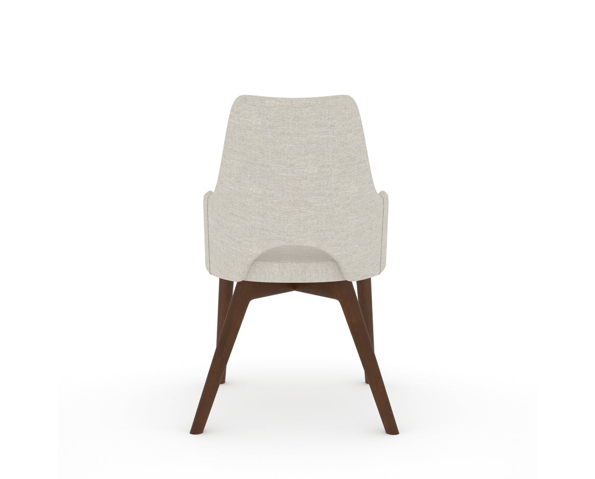 Canadel Downtown Norr Dining Chair in Cognac Washed, TB Fabric, back view
