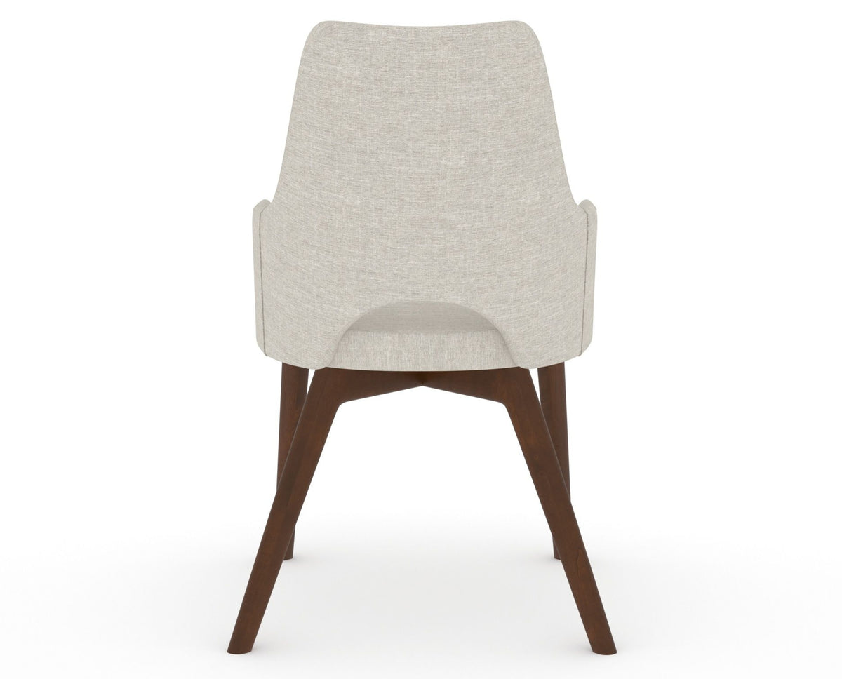 Canadel Downtown Norr Dining Chair in Cognac Washed, TB Fabric, back view