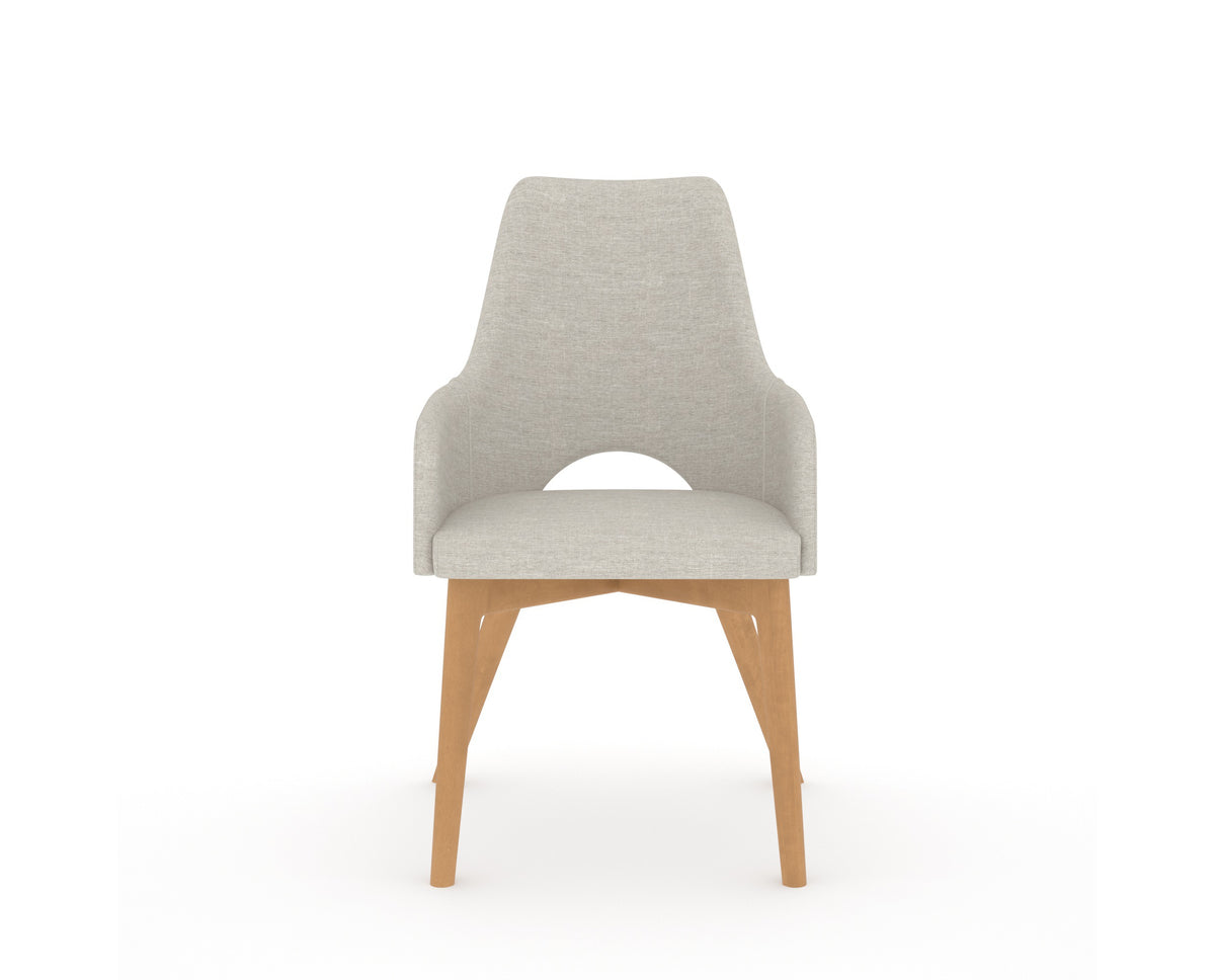 Canadel Downtown Norr Dining Chair in Caramel Washed, TB Fabric, front view