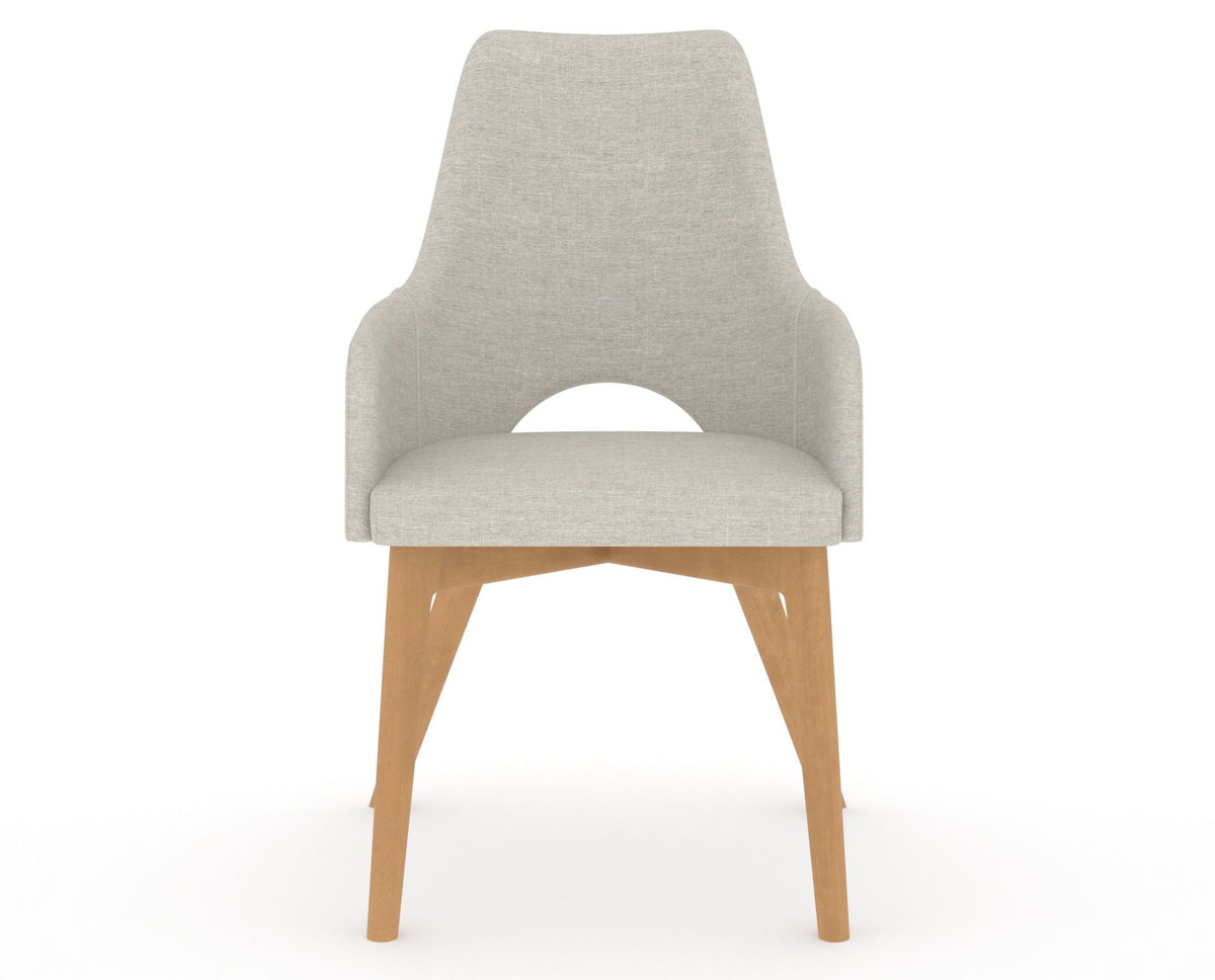 Canadel Downtown Norr Dining Chair in Caramel Washed, TB Fabric, front view