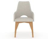 Canadel Downtown Norr Dining Chair in Caramel Washed, TB Fabric, front view