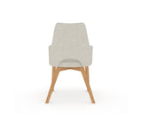 Canadel Downtown Norr Dining Chair in Caramel Washed, TB Fabric, back view