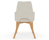 Canadel Downtown Norr Dining Chair in Caramel Washed, TB Fabric, back view