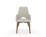 Canadel Downtown Norr Dining Chair in Pecan Washed, TB Fabric, front view