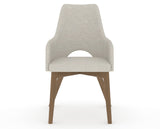 Canadel Downtown Norr Dining Chair in Pecan Washed, TB Fabric, front view