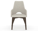 Canadel Downtown Norr Dining Chair in Hazelnut Washed, TB Fabric, front view