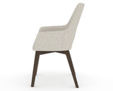 Canadel Downtown Norr Dining Chair in Hazelnut Washed, TB Fabric, side view