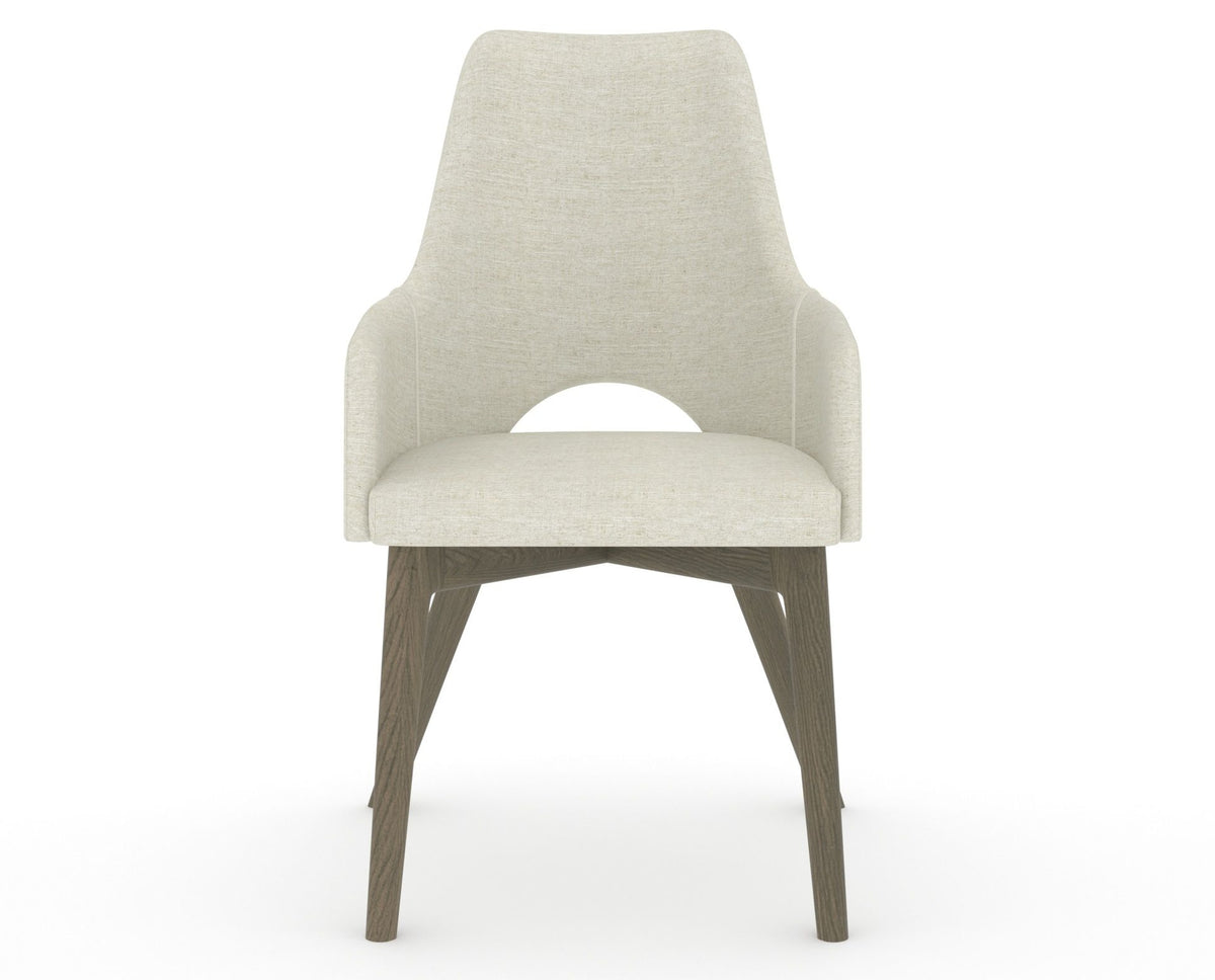 Canadel Downtown Norr Dining Chair in Shadow, TW Fabric, front view