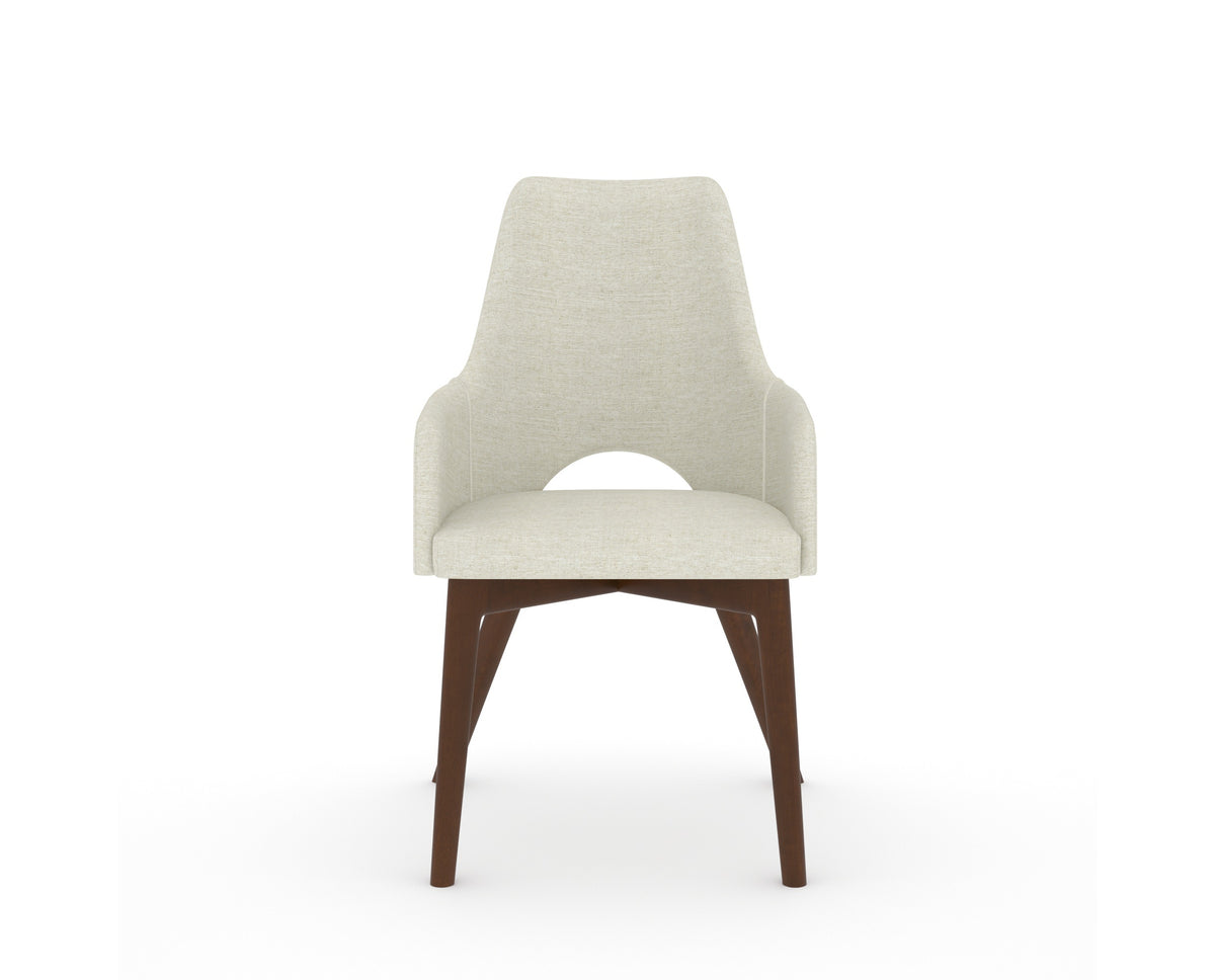 Canadel Downtown Norr Dining Chair in Cognac Washed, TW Fabric, front view