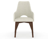 Canadel Downtown Norr Dining Chair in Cognac Washed, TW Fabric, front view