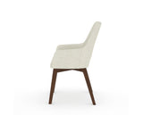 Canadel Downtown Norr Dining Chair in Cognac Washed, TW Fabric, side view