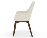 Canadel Downtown Norr Dining Chair in Cognac Washed, TW Fabric, side view