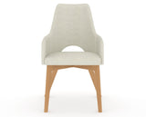 Canadel Downtown Norr Dining Chair in Caramel Washed, TW Fabric, front view
