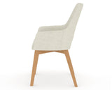 Canadel Downtown Norr Dining Chair in Caramel Washed, TW Fabric, side view