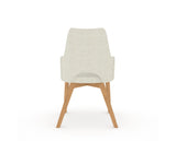 Canadel Downtown Norr Dining Chair in Caramel Washed, TW Fabric, back view